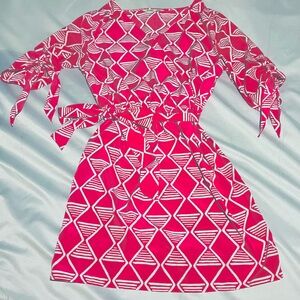 NWOT Women’s Old Navy Pink and White Geometric Dress